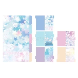 1Σετ Cherry Blossoms Style A5 A6 Loose Leaf Divider Notebook Index Separator Diary Diary Paper Planner Binders School Students Supplie