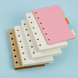 A7 6 Lỗ Rời Lá Notebook Đổ Xoắn Ốc Chất Kết Dính Bên Trong Trang Hàng Tuần Hàng Tháng Làm Đường Chấm Lưới Bên Trong Giấy Văn Phòng Phẩm