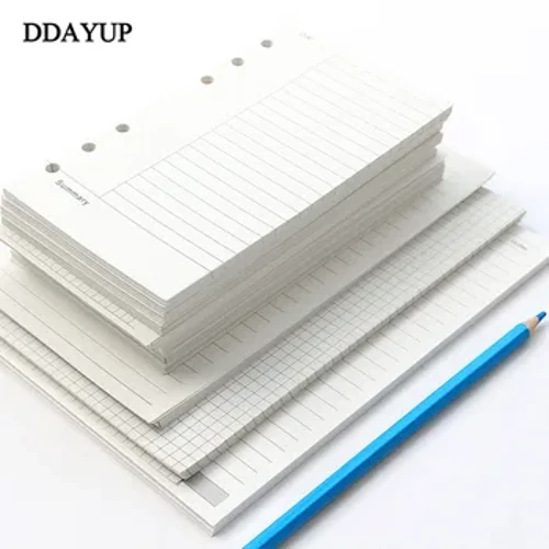 A5 A6 Loose Leaf Notebook Refill Spiral Binder Inner Page Diary Lingguhang Buwanang Planner na Gagawin Line Dot Grid Sa Loob ng Papel
