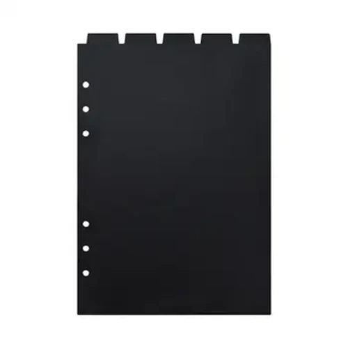 A5 A6 A7 Black Index Divider Cute 6 na butas Para sa Binder Planner Notebook Stationery Notebook Paper Divider Accessories