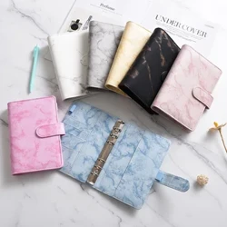 A5 A6 Keʻokeʻo ʻEleʻele ʻEleʻele Marble Binder DIY Binder Hoʻopili wale i ka Diary Planner Planner Pepa Uhi palapala kula