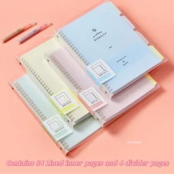 B5 A4 A5 Visokokakovostni zvezek z vezavo Loose Leaf Spiral Notebook Papirnati dnevnik, odstranljiv preprost, odebeljen zvezek v obliki tuljave