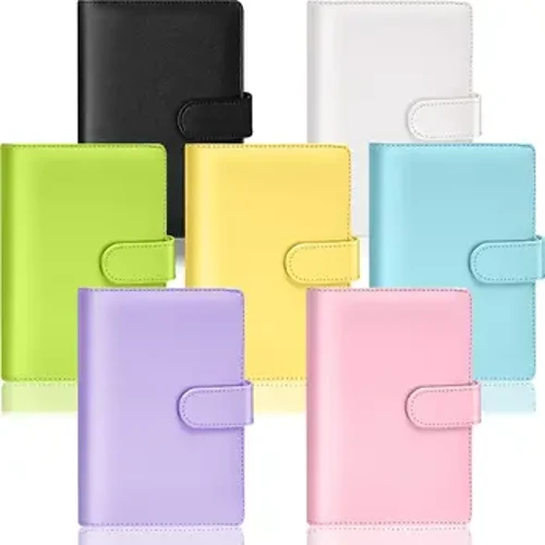 A5/A6 Ngân Sách Chất Kết Dính Người Lập Kế Hoạch Notebook Bìa PU Loose-leaf Sổ Tay 6 Lỗ Chất Kết Dính Nhật Ký Chương Trình Nghị Sự Bìa Giấy Trường Văn Phòng Phẩm