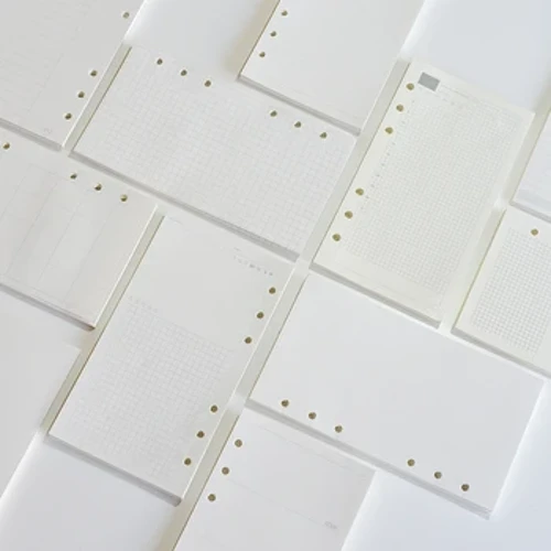 A5 A6 A7 Giấy in Woodfree Người lập kế hoạch Các trang bên trong cho Filofax Máy tính xách tay văn phòng sáng tạo Xoắn ốc Phụ giấy tờ Chất kết dính Trang bên trong