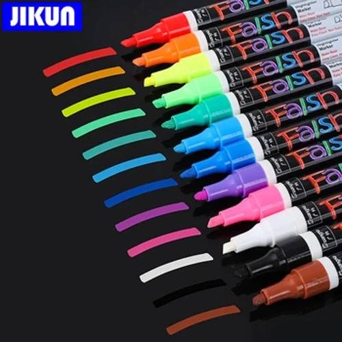 8/12 Chất Lỏng Phấn Bút Bút Xong Xóa Được Nhiều Màu Highlighters LED Bảng Viết Cửa Sổ Kính Nghệ Thuật Nhiều Màu Sắc Bút Đánh Dấu bút