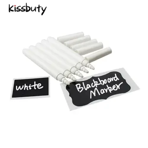 3/5/10/12 pièces/ensemble blanc craie liquide effaçable stylo marqueur pour fenêtres en verre tableau noir électronique fenêtre stylo blanc