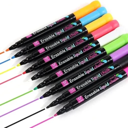 8 Màu 1-2 Mm Chất Lỏng Phấn Xong Xóa Được Cao Cấp Huỳnh Quang Bút Đánh Dấu Cho Bảng Trắng Graffiti LED Quảng Cáo Bảng Viết Phấn Trắng