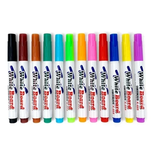 12 Werna Papan Tulis Marker Pens Kapur Cairan sing Bisa Dibusak kanggo Kantor Sekolah