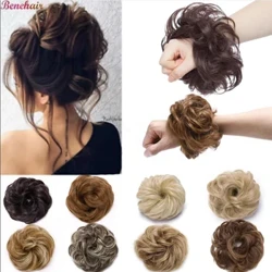 BENEHAIR Synthetesch Messy Bun Scrunchy Hoer Bun Fake Hoer Damen Chignon Elastesch Hoer Band Coiffure Fir FraenUpdo Donut Chignon