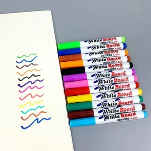 Marcatori pentru tablă albă în 12 culori Pixuri cu cretă lichidă, ștergebile, colorate, pentru școală, birou, tablă albă.