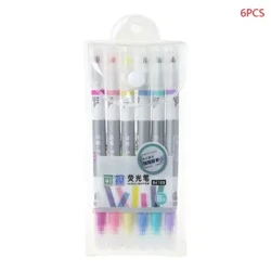 6 Stück/Set, löschbarer Textmarker, Marker, Pastell, Flüssigkreide, fluoreszierender Bleistift