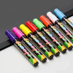 8 Màu Cao Cấp Huỳnh Quang Chất Lỏng Phấn Bút Neon Bút Cho Đèn LED Bảng Viết Bảng Đen Kính Tranh Graffiti Văn Phòng Su