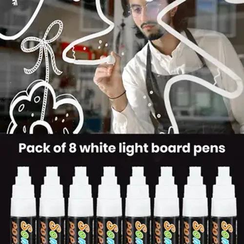 Multi-purpose Writing Tool 8-piece Whiteboard Chalk Marker Set for Home School Office Smooth Writing Liquid Chalk for Chalkboard
