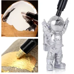 3/1 db Fényvisszaverő Art Marker Festék Toll Ezüst Folyékony Króm Ragyog Reflect Silver Markers Toll Metál Art Craftwork Toll gumiabroncsokhoz