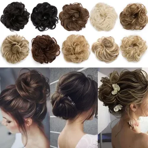 S-noilite bande élastique synthétique avec cheveux bouclés Chignon cheveux femmes cordon queue de cheval postiches noir brun blond postiche