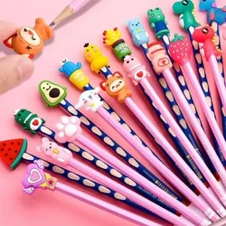 10 pcs drăguț cartoon creion șapcă de silicon neutru de acoperire a școlii elevii consumabile de cauciuc moale Protector creion