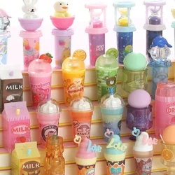 12 Stéck Cute Getränk Fläsch Form Bläistëft Cap Pen Cover Bleistift Extender Schoul Briefpapier Ëmgeréits Plastik Bläistëft Protector
