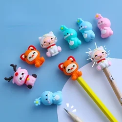 3 Pcs/lot Seahorse Pen Cover Ikhava yeSilicone Yepensela Emaphakathi Abafundi Besikole Bahlinzeka Ngerabha Ethambile Yesikole Ikhathuni YaseKorea