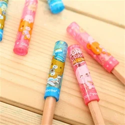 Deli 6Pcs Arth Ciwt Pensiliau nad ydynt yn miniogi Cap Deunydd Ysgrifennu Ysgol Pensil HB Arwain Myfyrwyr sy'n Ysgrifennu Peniau I Blant Cyflenwad Swyddfa