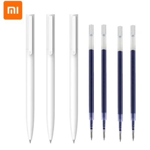 Originele Xiaomi Mi Gel Pen MI Pen 9,5 mm Geen Dop Bullet Zwarte Pen PREMEC Gladde Zwitserland Navulling MiKuni Japan OEM Zwart Blauwe Inkt