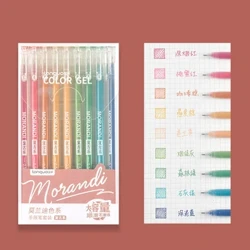 9Pcs/tacar Cruthaitheach gleoite Morandi Peann glóthach beag dath úr kawaii Triomú tapa Cap peann neodrach iris soláthairtí Stáiseanóireacht