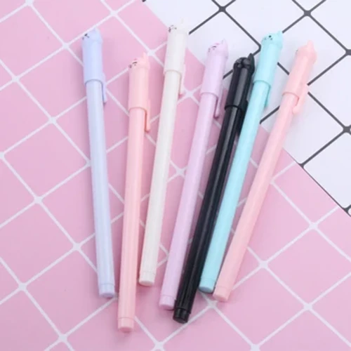 P-0856 Creative Stationery School tarvikkeet Cat Pen Cap Styling Neutral Pen Pen Black Primary ja School School -tarvikkeet