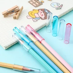 Capuchon de crayon en plastique Transparent 6 pièces/ensemble, extension de crayon Simple et coloré, capuchon de Protection mignon, fournitures scolaires et de bureau, nouveau