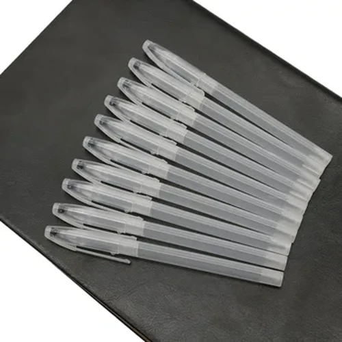 Großhandel! 10pc Gel Stiftkoffer Kugelschreiber transparentes Griffschale Abdeckung Einfacher Styple Mindestgriff Deckabdeckung Schreibweichung