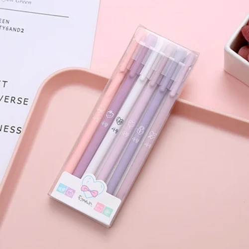 6 Cái/bộ Sáng Tạo Morandi Đơn Giản Nhỏ Tươi Bút Gel Kawaii Nhanh Khô Nắp Trung Lập Bút Tạp Chí Đồ Dùng Văn Phòng Phẩm Ballpen