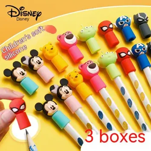 Disney – capuchon de crayon en plastique, en caoutchouc souple, trousse à crayons de dessin animé pour enfants, Winnie Bear, capuchon de crayon mignon