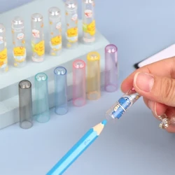 6 PCS đầy màu sắc bút chì màu trẻ em học văn phòng phẩm hoạt hình mũ bút chì mũ trẻ em trường học sinh học nhựa công cụ bảo vệ