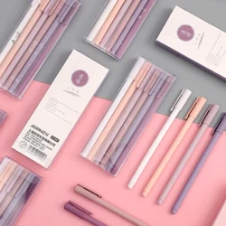 JIANWU 6 pcs/set Sormen polita morandi Gel-boluma txiki eta fresko sinplea kawaii Lehortze azkarra Txapela boligrafo neutroa aldizkari-hornidura Papergintza
