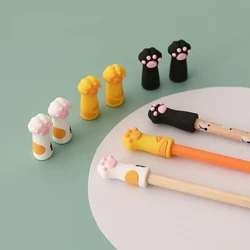 3 st Söt Cat Paw Pencil Cap Set Silikon Soft Touch Pennskydd för flera former Brevpapper Skolestudent