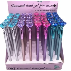 1pc Lliw Newydd Diemwnt Pennaeth Gel Pen Myfyrwyr Corea Deunydd Ysgrifennu Creadigol Pen Glas Ail-lenwi Papurau Rhodd Myfyrwyr