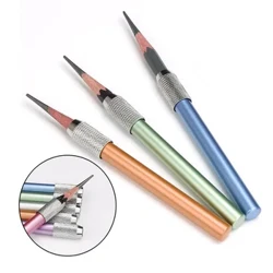 1kpl Metallin yksipäinen kierrekynän jatke Art Sketch Crayon Extender Art Opiskelijan maalaustyökalut Koulupaperit
