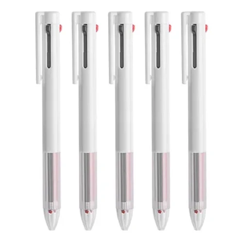 3 In 1 Three-color Press Neutral Pen 0.5mm Bullet Head Itim Pula Asul Pinagsama-samang Note Pens para sa Pagsusulat ng Mga Kagamitan sa Opisina