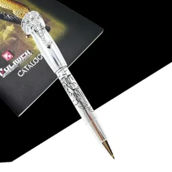 Fuliwen Mới Lạ Con Lăn Bi Bút Đầu Voi Trên Nắp Bạc Tinh Tế Chữ Ký Bút Cho Văn Phòng & Văn Phòng Phẩm Tại Nhà