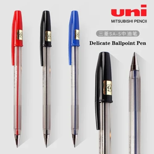 3/5/10 Japansk UNI Kulspetspenna SA-S Klassisk Keps Typ Medium Oil Penna 0,7 mm Svart Penna Kulspets Skrivande Smidig Söt brevpapper