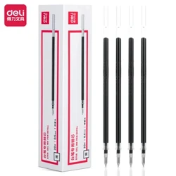 20 kpl/BOX Deli S758 0,5 mm pöytäkynän täyttö Bullet Head geelikynän täyttö musta värimuste 132 mm / 5,2 tuuman pituus kynän täyttö
