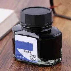 50ml Gwydr Potel Ffynnon Ysgrifennu Llyfn Pen Inc Ail-lenwi Ysgol Llyfrfa Myfyrwyr Cyflenwadau Swyddfa 24BB