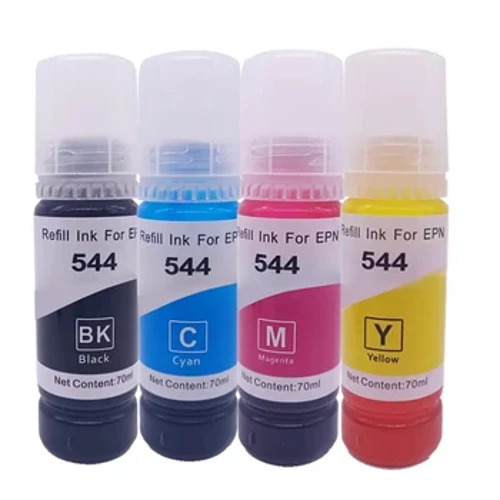 T544 544 Dye Inkt 4 Kleuren 70 ml Fles Refill Kit Fit Voor Epson EcoTank L3150 L3110 L3100 L3210 L3250 L1110 5190 Inkjet Printer