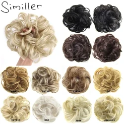 Similler cheveux synthétiques Chignon élastique beignet cheveux sac haute température Fiber Chignon Chignon Extensions de cheveux accessoires de mariage