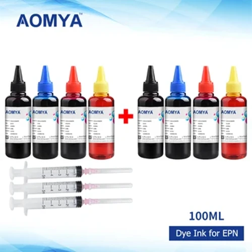 Buy 1 Get 1 FREE ! Printer Dye ink Refill for Epson inkjet printers with refillable cartridge bulk ink 8 bottles free shipping
