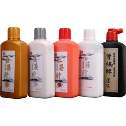 60 ml Emas/Perak/Putih/Merah Cina Lukisan Kaligrafi Botol Tinta Tradisional Logam Pigmen Cat untuk Menulis Alat Tulis