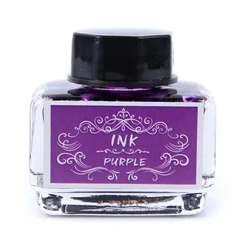 1 Potel Pur Lliwgar 15ml Inc Pen Ffynnon Inc Ail-lenwi Di-garbon Deunydd ysgrifennu Myfyrwyr Cyflenwadau Swyddfa'r Ysgol