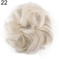 Synthetesch Messy Hoer Bun Chignon Scrunchies Fake Hoer Band Braid Elastesch Hairpiece Schwanz fir Fraen Synthetesch Wrap Curly Ponytail