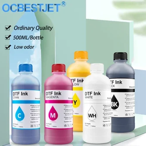 500ML/Bote DTF Ink Ordinaryong Kalidad PET Film Transfer Ink Para sa Epson 1430 L800 L1800 1390 I3200 PET Film Printing And Transfer