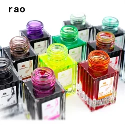 Qualityokary hilli Jinhao 30ml Dürli reňkler Aýna çüýşeli syýa çüwdürim