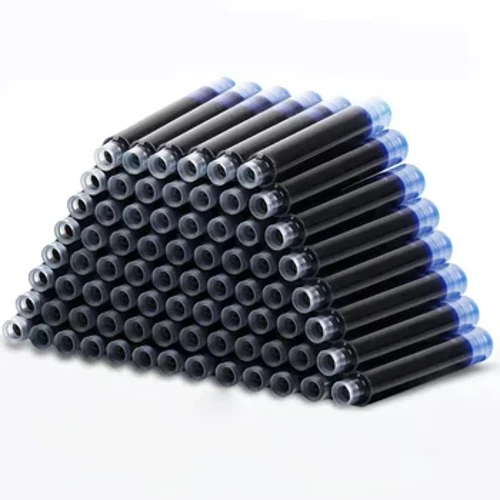 50 Pcs Fountain Pen Ink Cartridge Isi Ulang Botol 4 Warna Sekali Pakai Diameter 3.4/2.6 Mm Perlengkapan Alat Tulis Kantor Sekolah CW-159