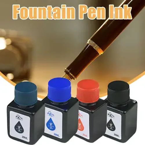 20ml Fountain Pen Ink Dip Pen Ink Bottle Blue Ink Refilling Art Ink Loaʻa i ka Sac Calligraphy Student Inks Writing Station N8F7